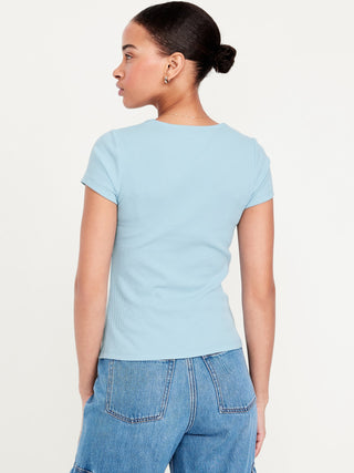 Camiseta Manga Corta Cuello Cuadrado