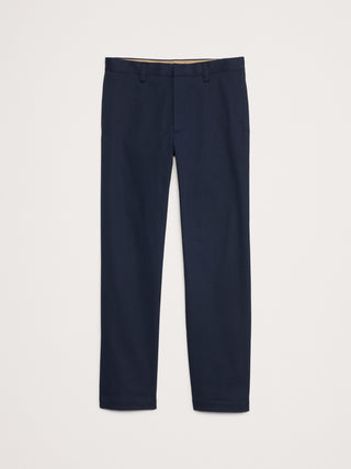Straight Leg Trousers with Cotton Pockets