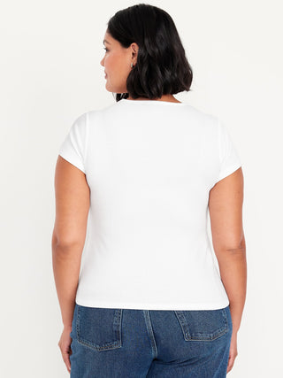 Camiseta Manga Corta Cuello Cuadrado