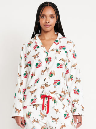 Top de Pijama con Estampado Navideño