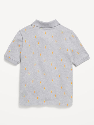 Polo Manga Corta de Algodón con Estampado, Bebé