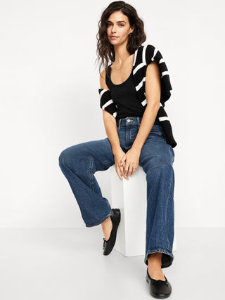 Camiseta con Tirantes Anchos de Algodón