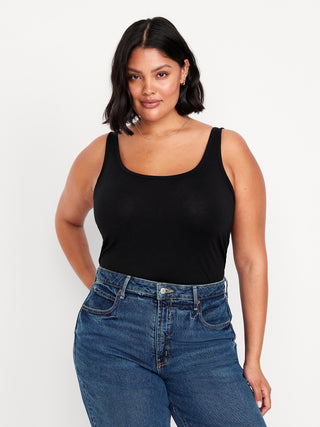 Camiseta con Tirantes Anchos de Algodón