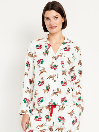 Top de Pijama con Estampado Navideño