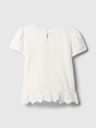 Camiseta Peplum con Detalle Volante, Bebé