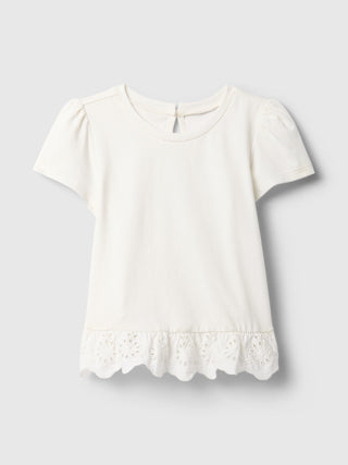 Camiseta Peplum con Detalle Volante, Bebé