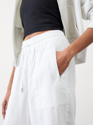 Pantalón Ancho con Bolsillos de Lino