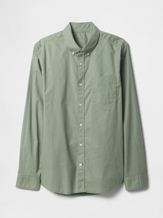 Camisa Manga Larga con Bolsillo de Algodón