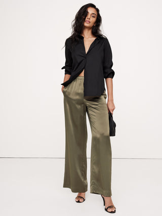 Pantalón Talle Alto de Seda