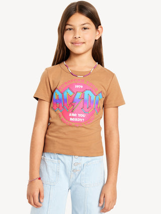 Camiseta Manga Corta con Gráfico, Niña