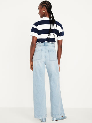 Jeans Talle Alto con Bolsillos Delanteros