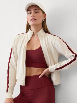 Chaqueta Deportiva Cuello Alto con Bolsillos