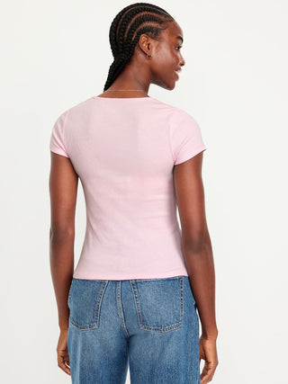Camiseta Manga Corta Cuello Cuadrado