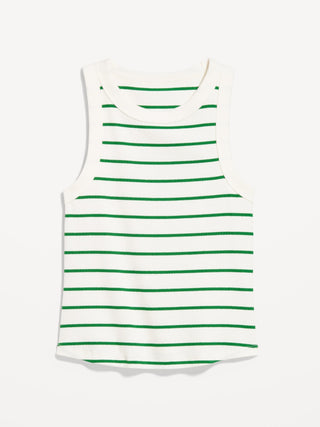 Camiseta Ajustada con Estampado de Rayas