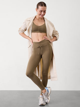 Elation Legging Talle Alto con Detalle Fruncido