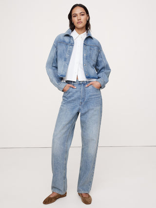 Chaqueta Denim con Bolsillo Delantero