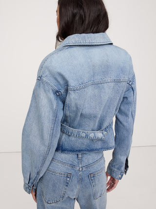 Chaqueta Denim con Bolsillo Delantero