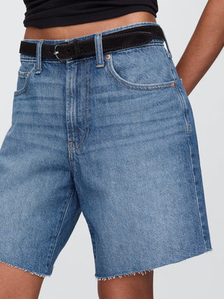 Bermuda Denim Talle Medio con Bolsillos