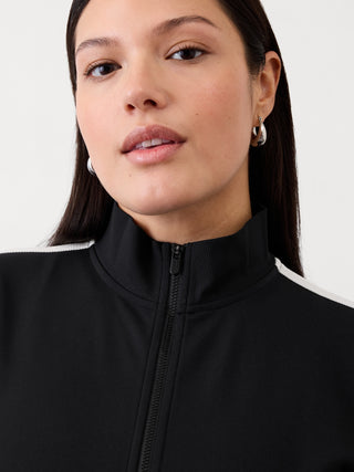 Chaqueta Deportiva Cuello Alto con Bolsillos