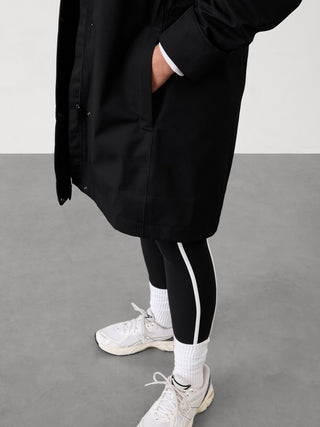 Abrigo largo con Tejido Resistente al Agua