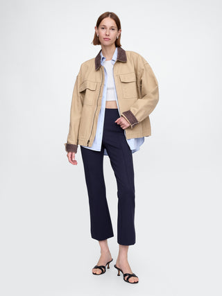 Pantalón Capri Talle Alto con Cintura Elástica