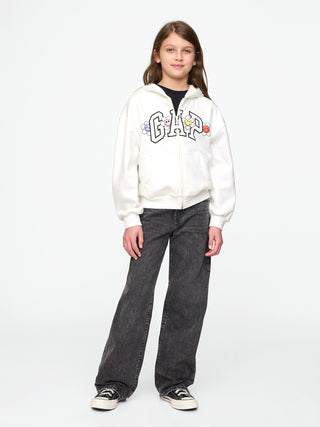Sudadera con Capucha y Logo, Niña