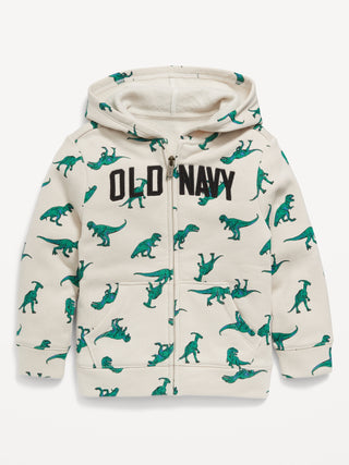 Sudadera con capucha unisex con logo y cremallera para niños pequeños.
