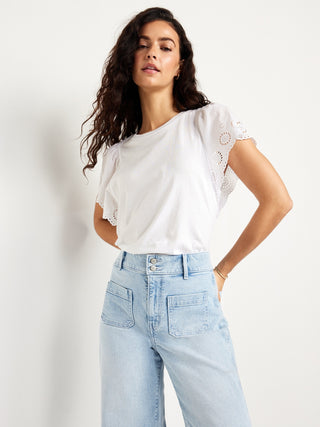 Camiseta Manga Corta con Volantes