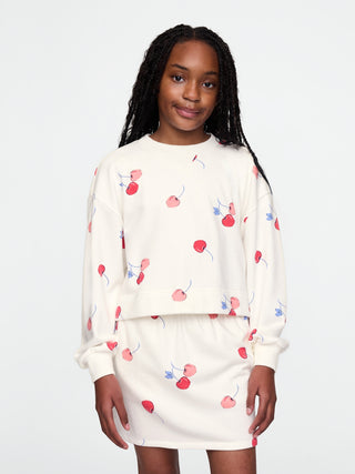 Sudadera Cuello Redondo Estampado, Niña