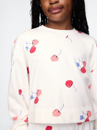 Sudadera Cuello Redondo Estampado, Niña