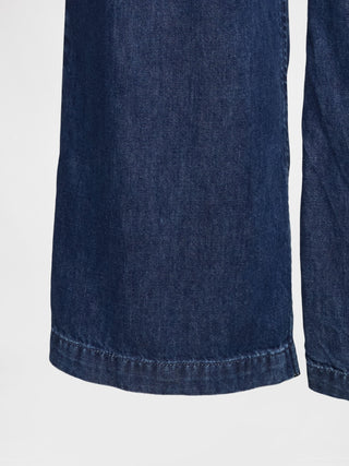 Jeans Talle Alto con Detalle Plisado
