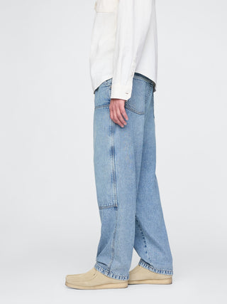 Jeans Rectos Talle Medios con Bolsillos