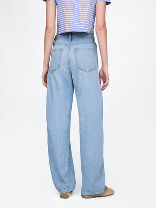 Jeans Corte Barrel Talle Alto