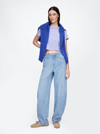 Jeans Corte Barrel Talle Alto