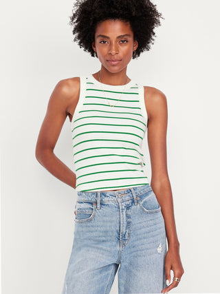 Camiseta Ajustada con Estampado de Rayas
