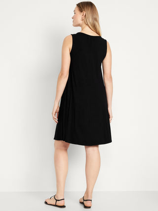 Vestido sin Mangas Cuello Alto