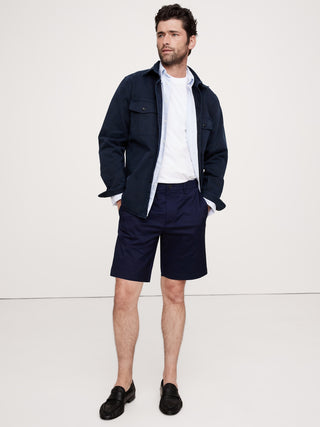 Short Largo 9" con Bolsillos de Algodón