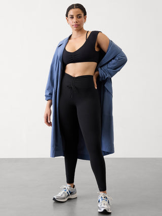 Elation Legging Talle Alto con Detalle Fruncido