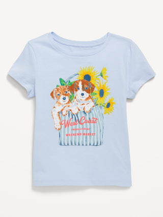 Camiseta Manga Corta con Gráfico, Niña