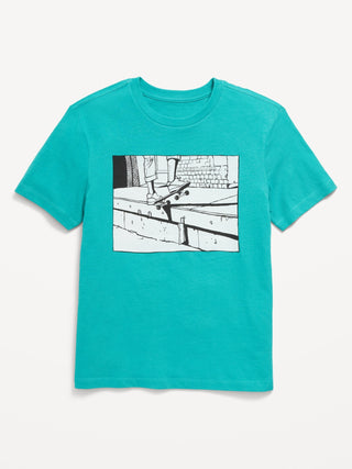 Camiseta Manga Corta con Gráfico, Niño