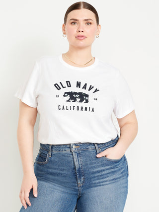Camiseta Manga Corta con Logo de Algodón