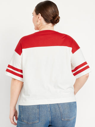 Camiseta Manga Corta con Estampado de Rayas