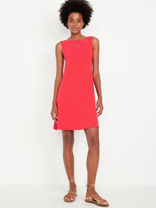 Vestido sin Mangas Cuello Alto