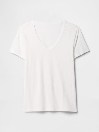 Camiseta Manga Corta Cuello V de Algodón