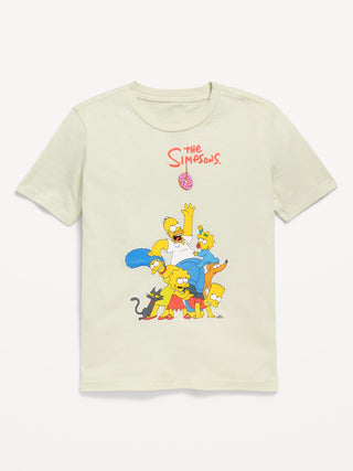 Camiseta Manga Corta con Gráfico Simpsons , Niño