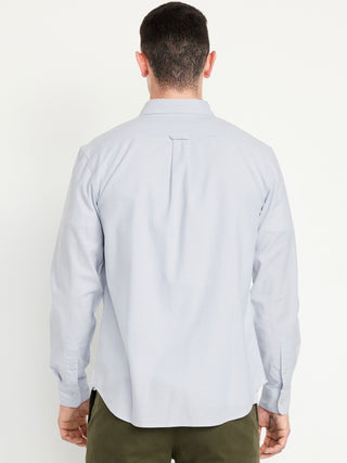 Camisa Manga Larga con Bolsillo de Algodón