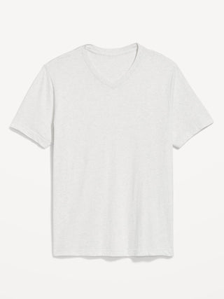Camiseta Manga Corta Cuello V de Algodón