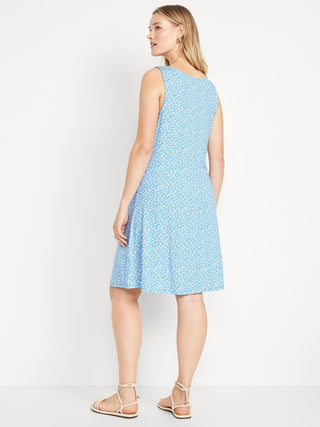 Vestido sin Mangas Cuello Alto
