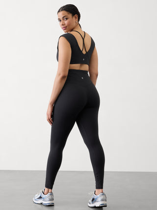 Elation Legging Talle Alto con Detalle Fruncido