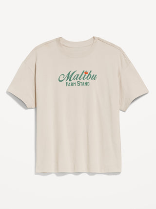 Camiseta Manga Corta con Gráfico de Algodón
